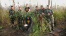 Learning how to build shelter on Survival Hike